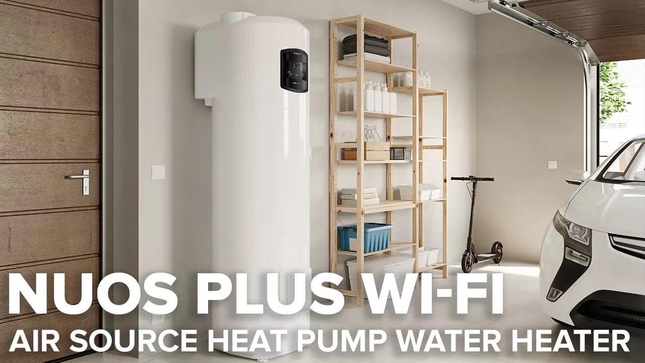 Prezentare Boiler cu pompa de caldura pentru apa calda menajera Ariston Nuos PLUS WIFI 250 TWIN SYS 250 litri