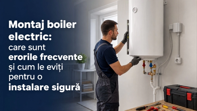 Montaj boiler electric: care sunt erorile frecvente și cum le eviti pentru o instalare sigură