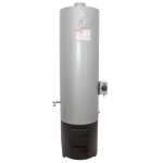 Ansamblu boiler pe lemne si electric 120 litri otel Miklos Steel, cu focar economic usi din tabla, rezistenta 2 kW