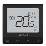 Termostat ambient Salus Quantum SQ610BRF, compatibil cu sistemul IT600 smart Home - negru